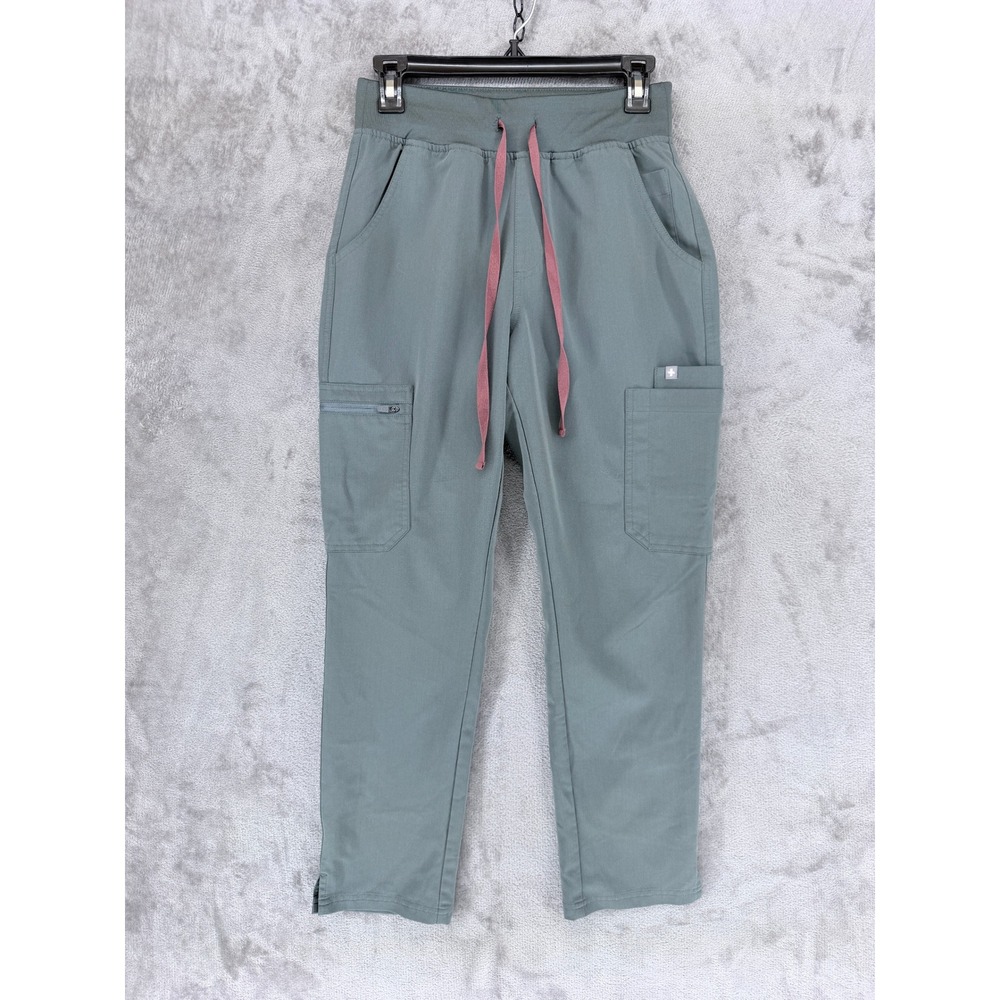 FIGS HW Yola High Waisted Scrub Pants Sage Green Technical Collection W22SW2013P